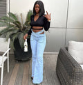 European and american style women's jeans -  foreign trade women's spring new fashion sexy high-waisted stretch casual pants