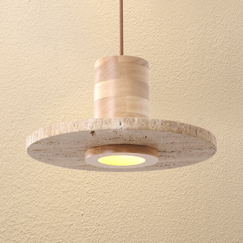 Yellow travertine medieval bedside bedroom chandelier premium sense retro wabi sandy wind American bar counter study restaurant table lamp