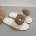 Capybara plush slippers for women - new 2024 autumn/winter indoor/outdoor cute cartoon fuzzy slippers, cotton slippers for women