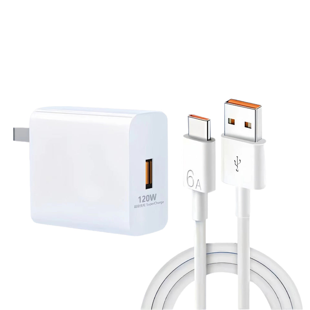 120w super fast charging charger suitable for huawei mobile phone charging head android fast charging head 6a data cable typec