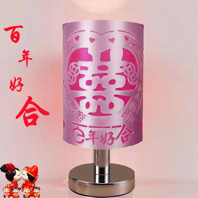 Wedding table lamp, wedding new room bedroom bedside lamp led night light creative lamp simple modern gift lamp warm