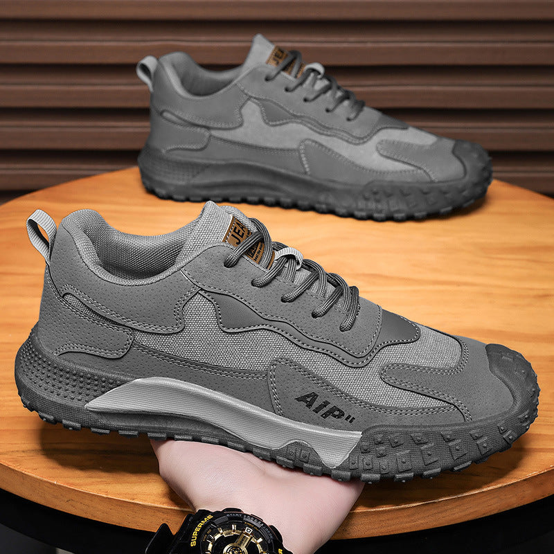 Spring men's shoes 2026 breathable sports casual construction site work safety shoes men's trendy shoes for work and business