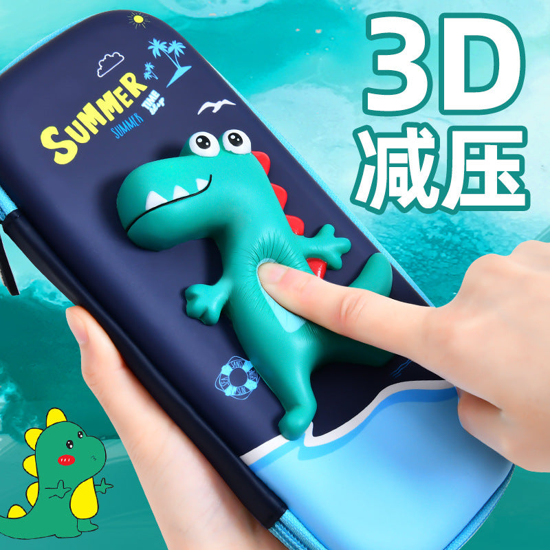 Decompression doll pencil case EVA primary school student stationery box 3D kindergarten cartoon cute men and women creative pencil bag