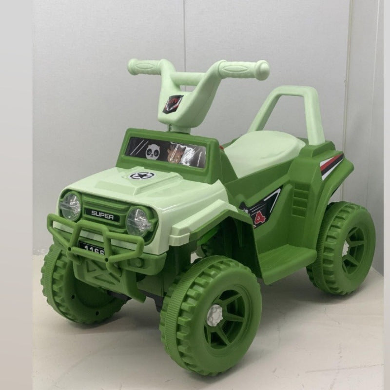 New children's seated electric motorcycle four-wheeler boys and girls battery car children's charging remote control toy car