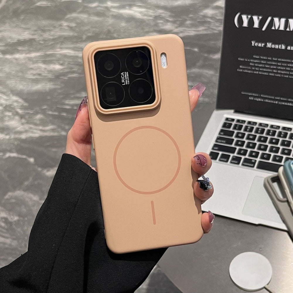 Suitable for xiaomi 17pro thin ring magnetic phone case frosted skin feel redmi k90 anti-fall soft pc protective cover new