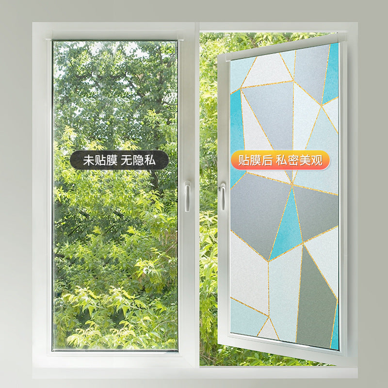 Glass sticker pvc light-transmitting opaque glue-free toilet bathroom electrostatic sunshade anti-peeping matte heat insulation film