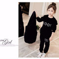 Girls' winter outfit  set: mid-to-large size children's autumn coat, three-piece korean style casual and versatile set