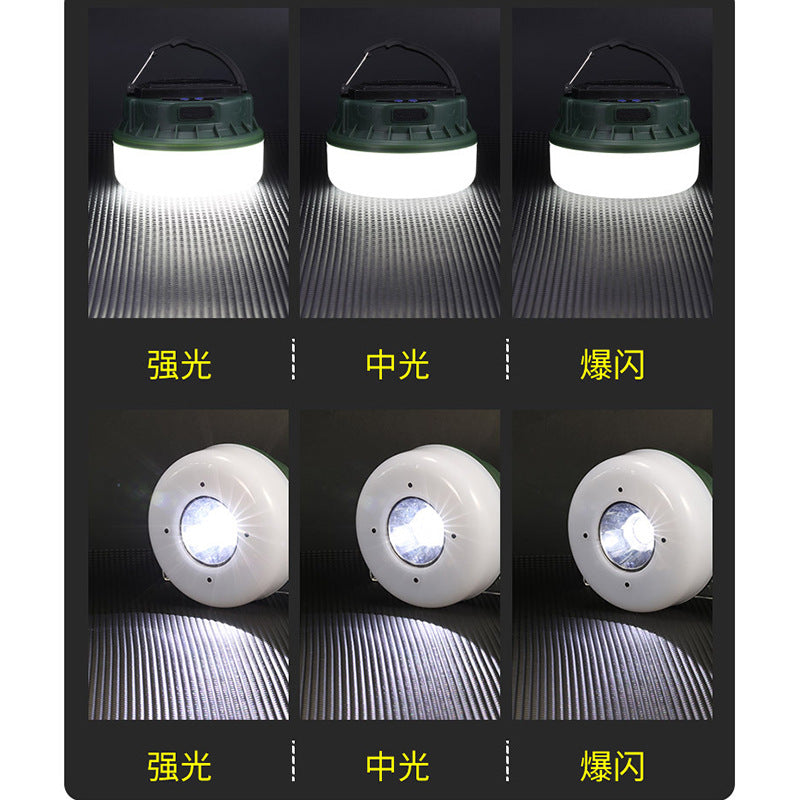 Cross-border new LED bulb light, solar charging lighting, emergency light with Bluetooth audio outdoor camping light