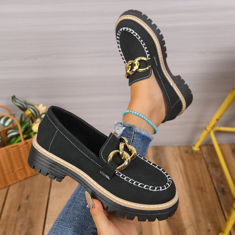 spring/autumn new arrival: plus size chunky sole loafers for women, sizes 36-43. wholesale available. perfect for  and  dropshipping