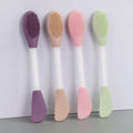Double-ended silicone mask brush, facial cleansing brush, mud mask mixing and adjusting stick, dual-purpose brush stick, tpr soft rubber head cleansing brush