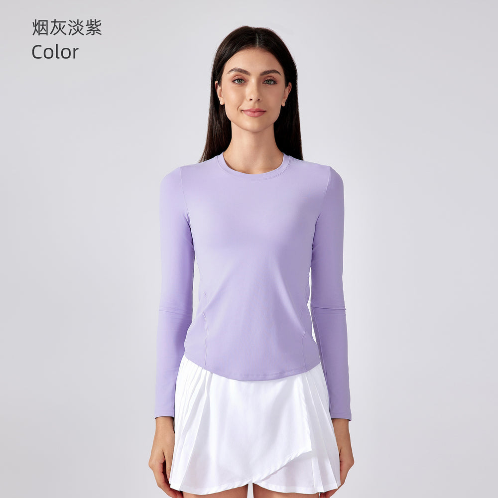 Yoga top - slim fit, stretchy, figure-flattering, long sleeve, barely-there feel, skin-friendly, pilates & workout activewear - daw192