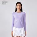 Yoga top - slim fit, stretchy, figure-flattering, long sleeve, barely-there feel, skin-friendly, pilates & workout activewear - daw192