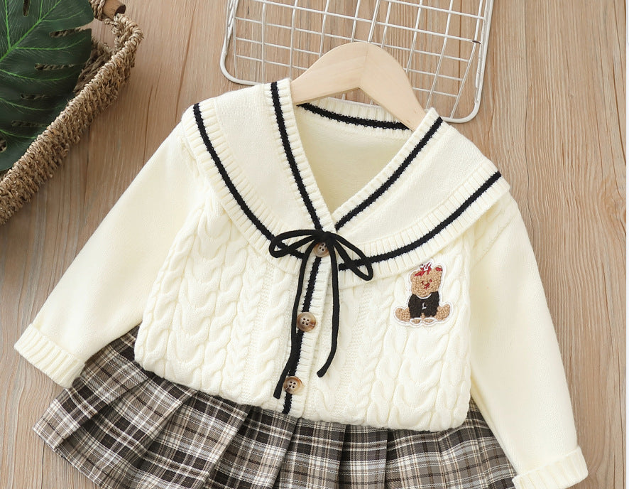 Girls' jk uniform set with pleated skirt - new autumn  collection - preppy style girls' outfit - dropshipping available