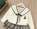Girls' jk uniform set with pleated skirt - new autumn  collection - preppy style girls' outfit - dropshipping available