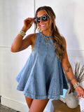 fashionable sleeveless ruffle vest and shorts two-piece set for women - new summer collection for  us & europe