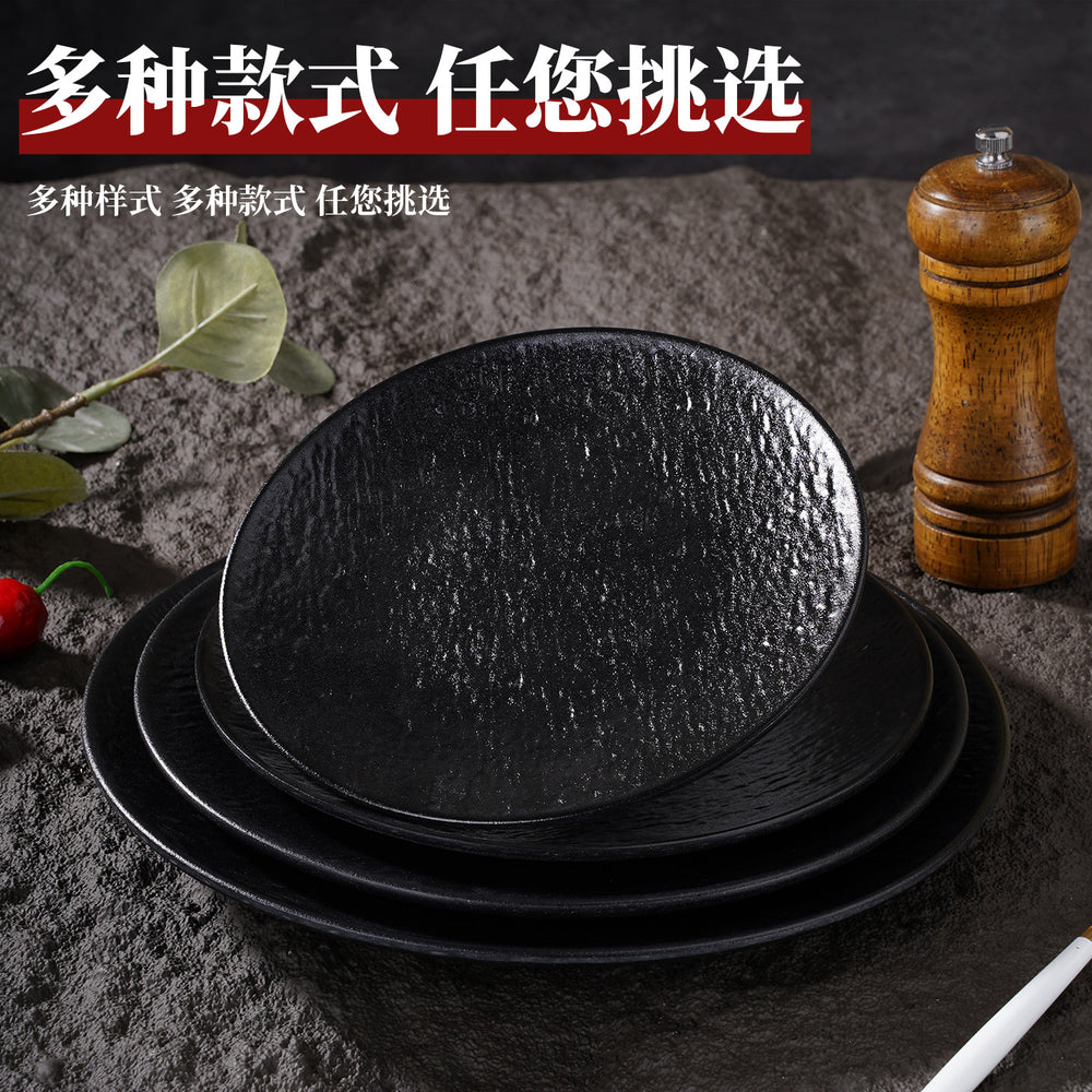New melamine plates for commercial catering, pasta dishes, western-style steak plates, household dinner plates, high-end round plates, and flat plates