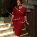 Am041035new arrivalexport beading rufflesdress cross-border party elegant hip skirt dresses