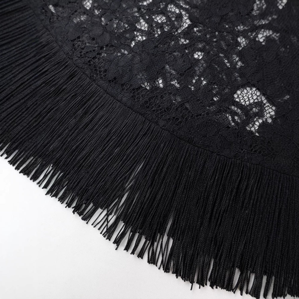 spring elegance tassel patchwork mesh silm hip skirt cross-border elegant work clothingdresses