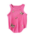 Petitesilmelegant butterfly short sleeveless vest suspender women's summersense of designniche style bottom shirt tops