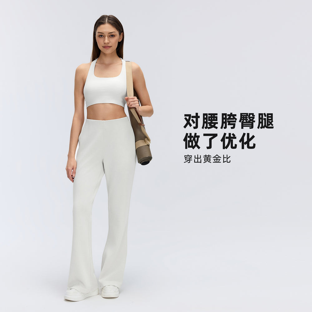 Modal comfortable yoga pants women's loose breathable bootcut pants high waist slimming pilates fitness long pants d26009