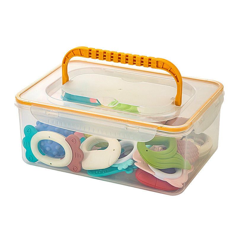 Children's toy storage box Plastic stackable high-capacity finishing box Household portable toy storage box with lid