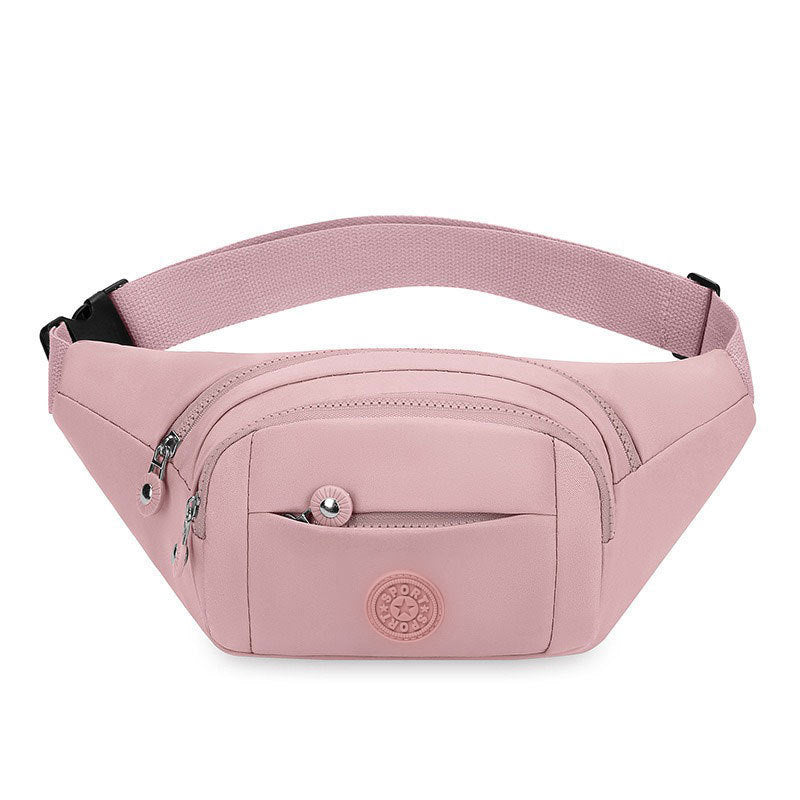 Cross-border new women's fanny pack, colorful printing, large-capacity casual messenger breast bag, light mobile phone bag, cashier wallet