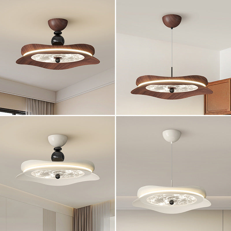 Medieval style bedroom ceiling light simple modern full spectrum eye protection retro walnut color room Zhongshan lighting