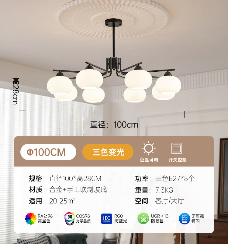 Living room lamp chandelier medieval cream style Bauhaus bedroom lamp French lamp Zhongshan home improvement lighting factory direct sales