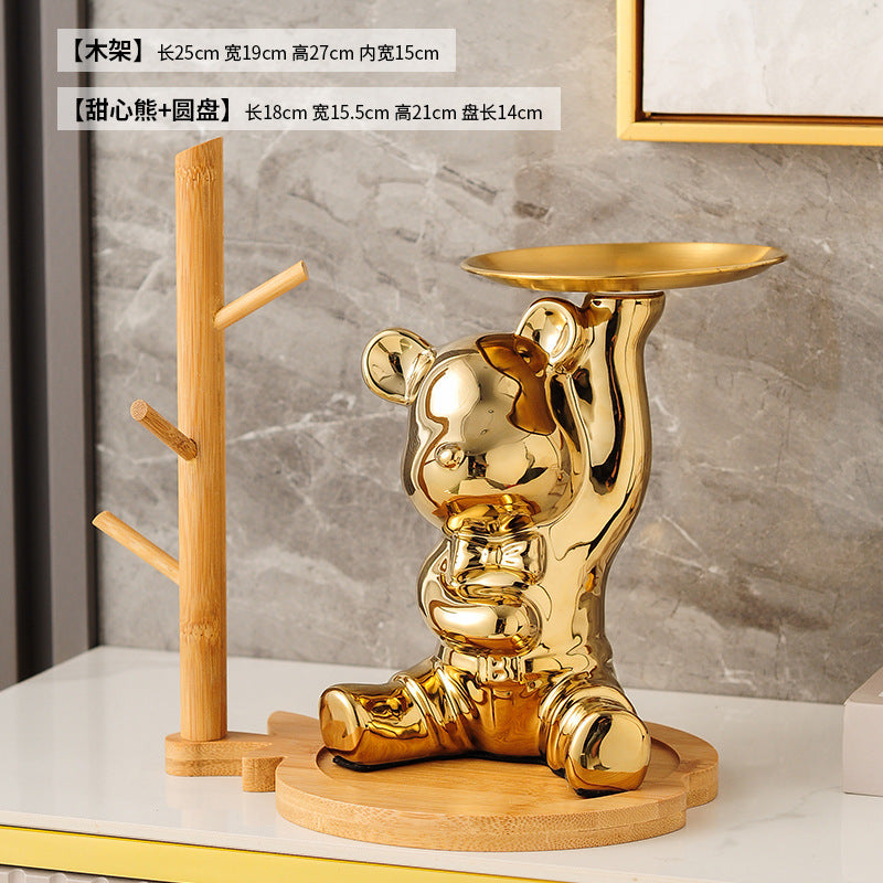 Entryway console table key holder tray - violent bear design, luxury & high-end home decor accent