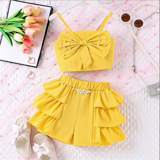 New children's clothing foreign trade girl summer suit