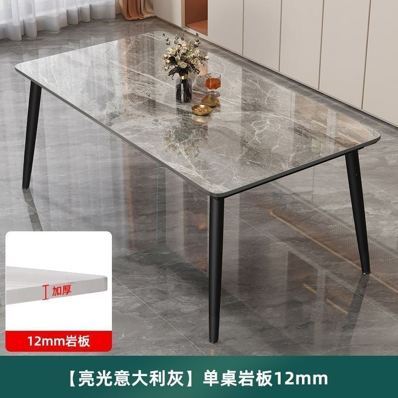 Rock slab dining table and chair combination for home commercial rental small apartment matte bright thickened modern casualaccessible luxury