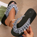 plus size women's flip-flops - 2025 summer new lace casual sandals & slippers