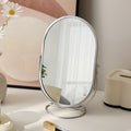 Makeup mirror desktop desktop bedroom makeup mirror can rotate 360 degrees oval mirror ins style dormitory dressing mirror