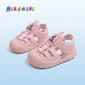 Summer new baby soft sole first walker sandals, boys and girls velcro anti-kick closed toe breathable toddler athletic sandals