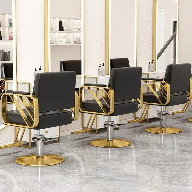 Barber shop chair hair salon special rotatable adjustable haircut chair hairdressing chair popular trendy store high-end perm and dyeing seat