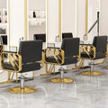 Barber shop chair hair salon special rotatable adjustable haircut chair hairdressing chair popular trendy store high-end perm and dyeing seat