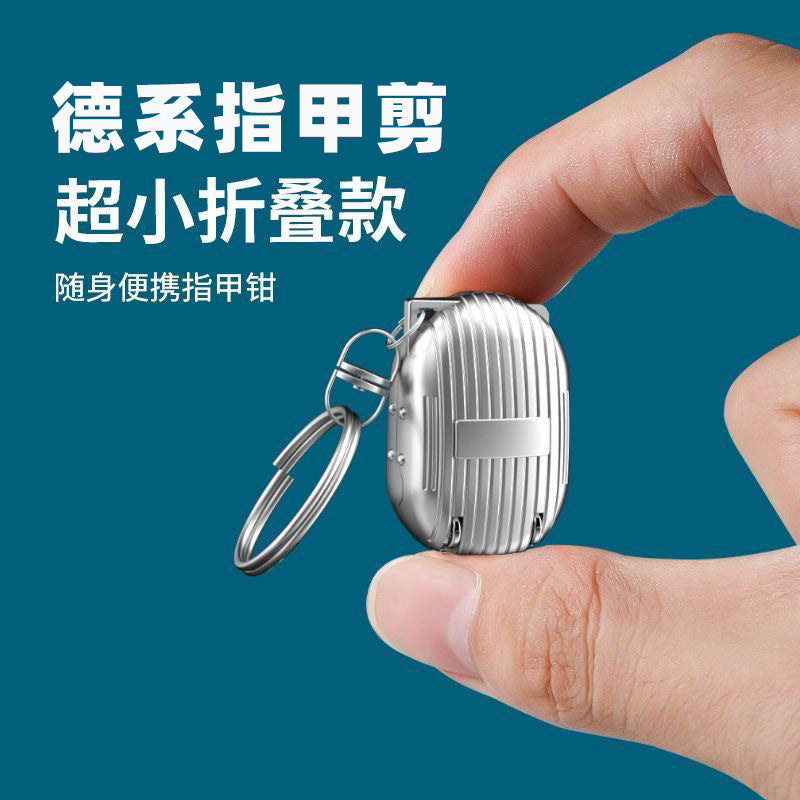 Exclusive portable ultra-small foldable nail clipper german style nail clipper single keychain mini flip nail clipper
