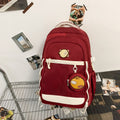 Large capacity backpack women's ins niche style double shoulder bag high school student casual sports backpack men's versatile laptop travel bag