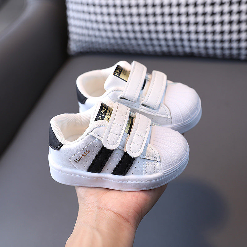 Spring & fallkids sneakers white shoes soft bottom toddler shoes boys sports shoes baby girl shoes baby shoes shell toe