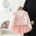 Girls' spring and autumn outfit set : new, stylish, and trendy spring fashion for baby girls and toddlers - tutu skirt three-piece set for little girls