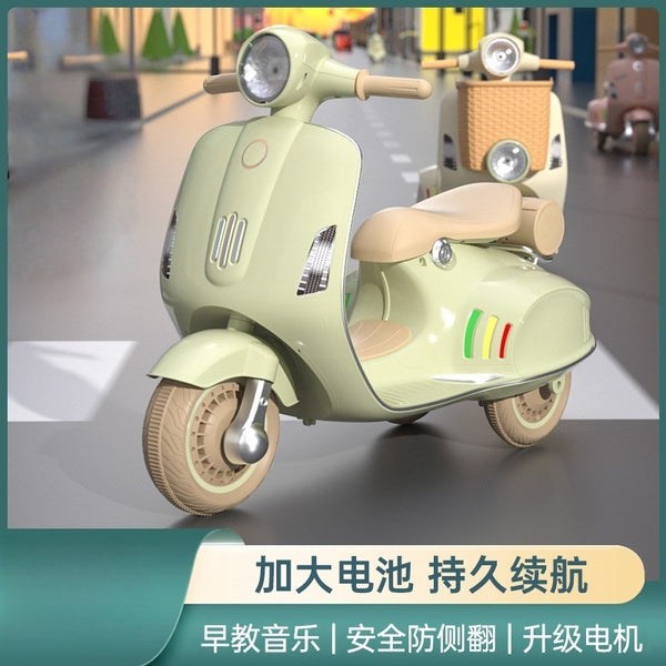 Children's electric motorcycle tricycle, male and female babies, battery car, toy car, 1-3 years old can bring remote control car