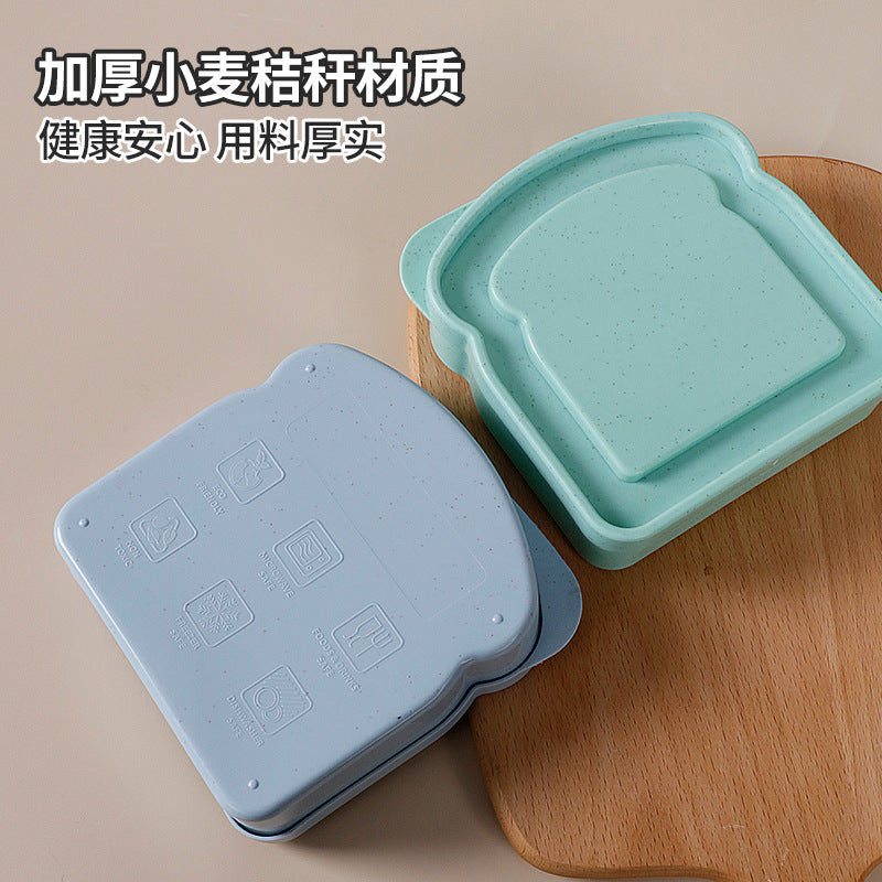 japanese style crisper plastic for homesuit toast wheat straw sandwich storage box outdoor portable lunch box