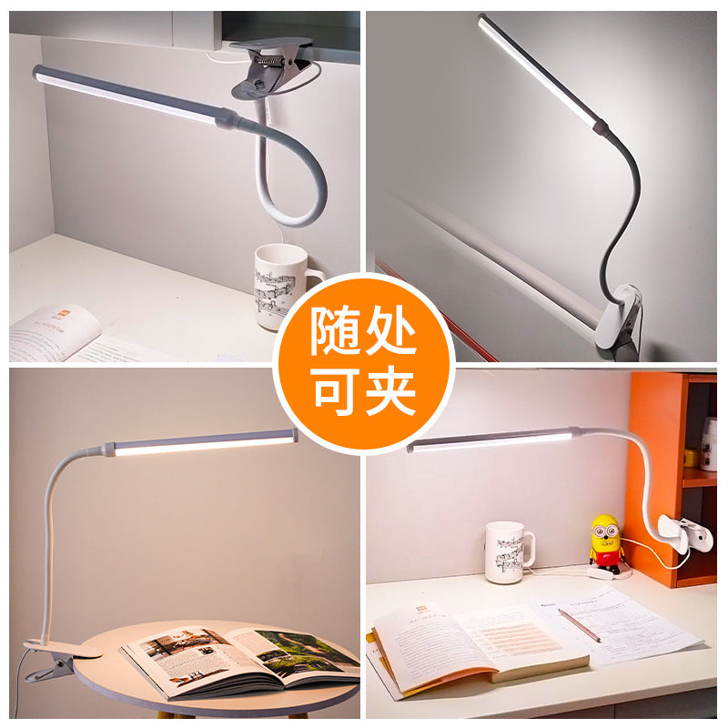 Plug-in clip-on eye protection desk lamp dormitory college student study reading usb lamp tube bed desk cool lamp
