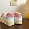 2026 spring/autumn new collection chunky sole shell toe sneakers - unique, trendy, and versatile white shoes for women
