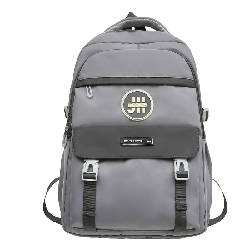 Cross-border new large-capacity schoolbag, junior high school student, college student backpack, Korean version of casual tide student backpack wholesale