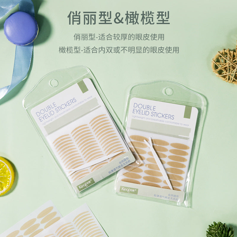 Keqi lace invisible double eyelid stickers, 288 pieces, ultra-thin, natural, seamless, waterproof, sweat-proof lace eyelid tape wholesale