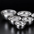 Thickened double-layer platinum bowl, 304 stainless steel children's rice bowl, insulated instant noodle bowl, student canteen ramen bowl, soup bowl
