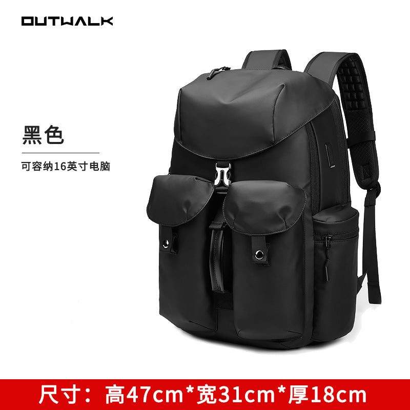 Cross-border new men's backpack Korean version of casual multi-functional schoolbag Oxford cloth waterproof computer bag travel backpack