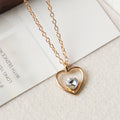 Wholesale heart necklaces: versatile european & american style jewelry, hollow-carved, diamond-accented, multi-layered alloy choker necklace - trendy ins style