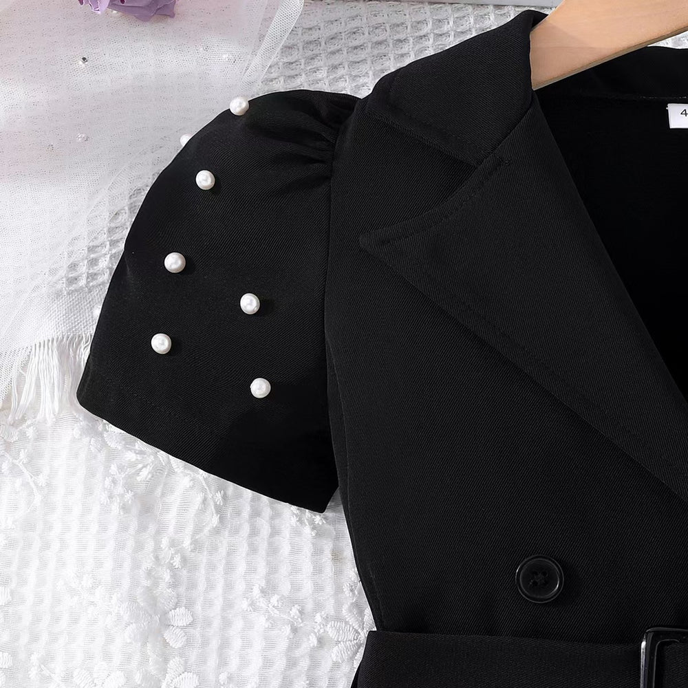 New arrivalfashiongirl black suitsuitblack suit for children children cl